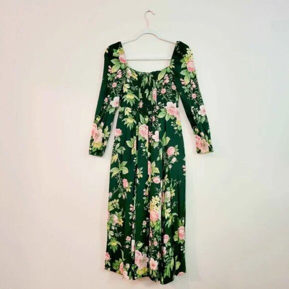 Reformation Sigmund Midi Dress in Belvedere NWOT - Picture 5 of 6